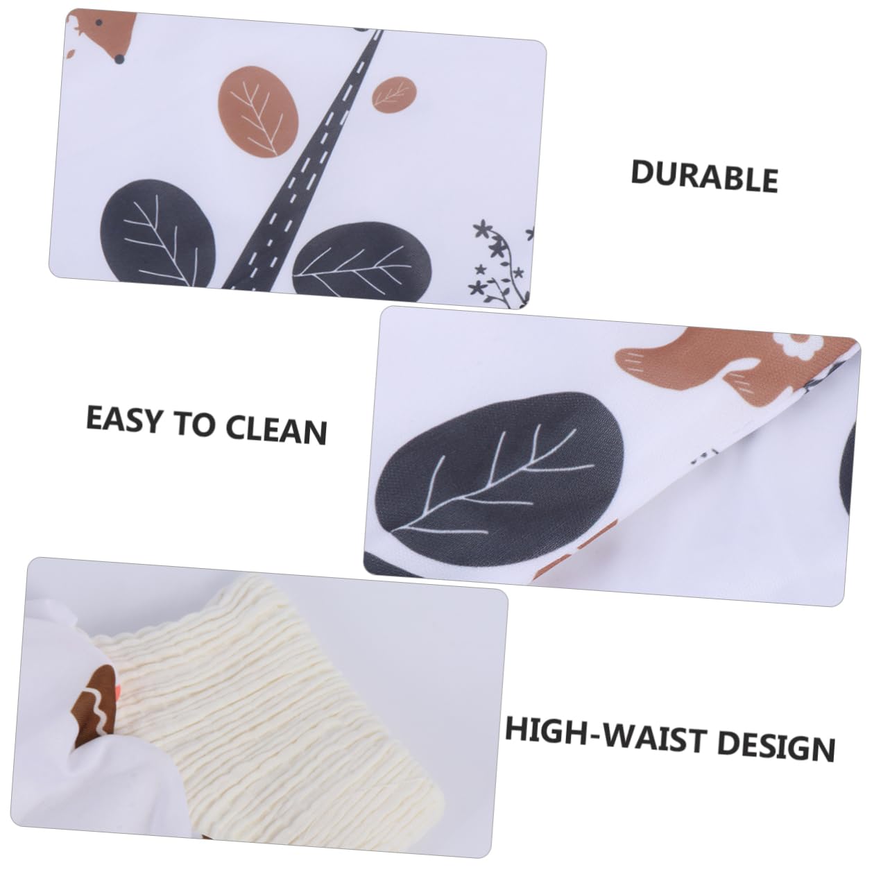 Abaodam 3pièces Culotte Apprentissage à Eau Pour Bébés Jupe Nappy Coton Lavable Design Adorable Les Fuites