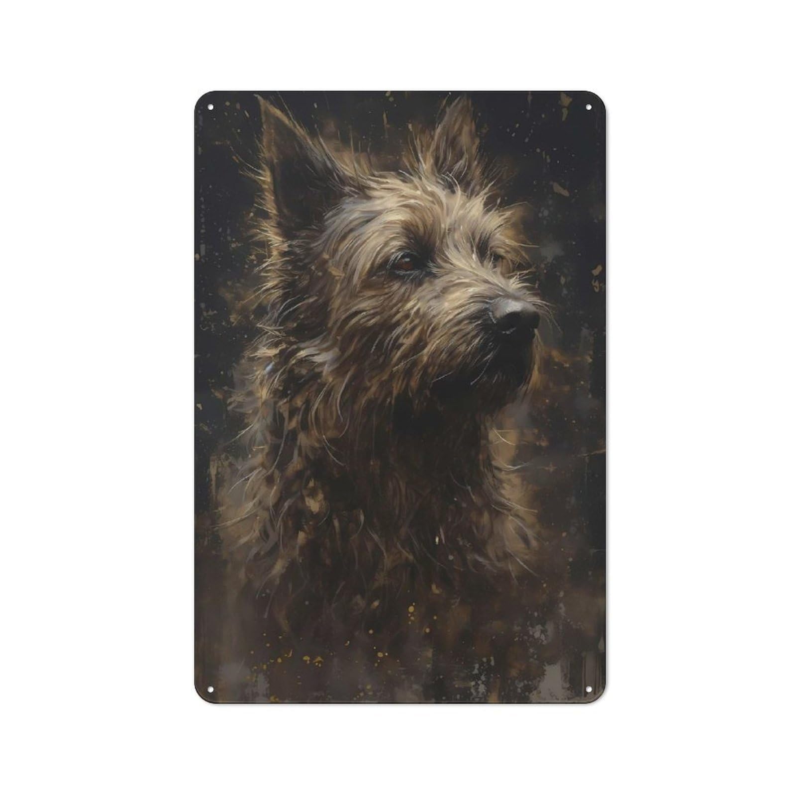 Junmoney Yorkshire Terrier Dog For Bar Or Restaurant, Retro Metal Plaque 30X20cm, A Decorative Christmas Gift For Hospitality Decor Collectors