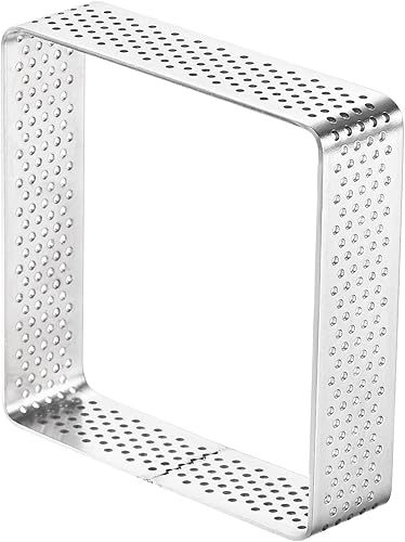 Miniatura 4 de uxcell 2 anillos cuadrados para tartas, 2.75 pulgadas de acero inoxidable, anillo antiadherente para postre, suministros de cocina para pasteles,