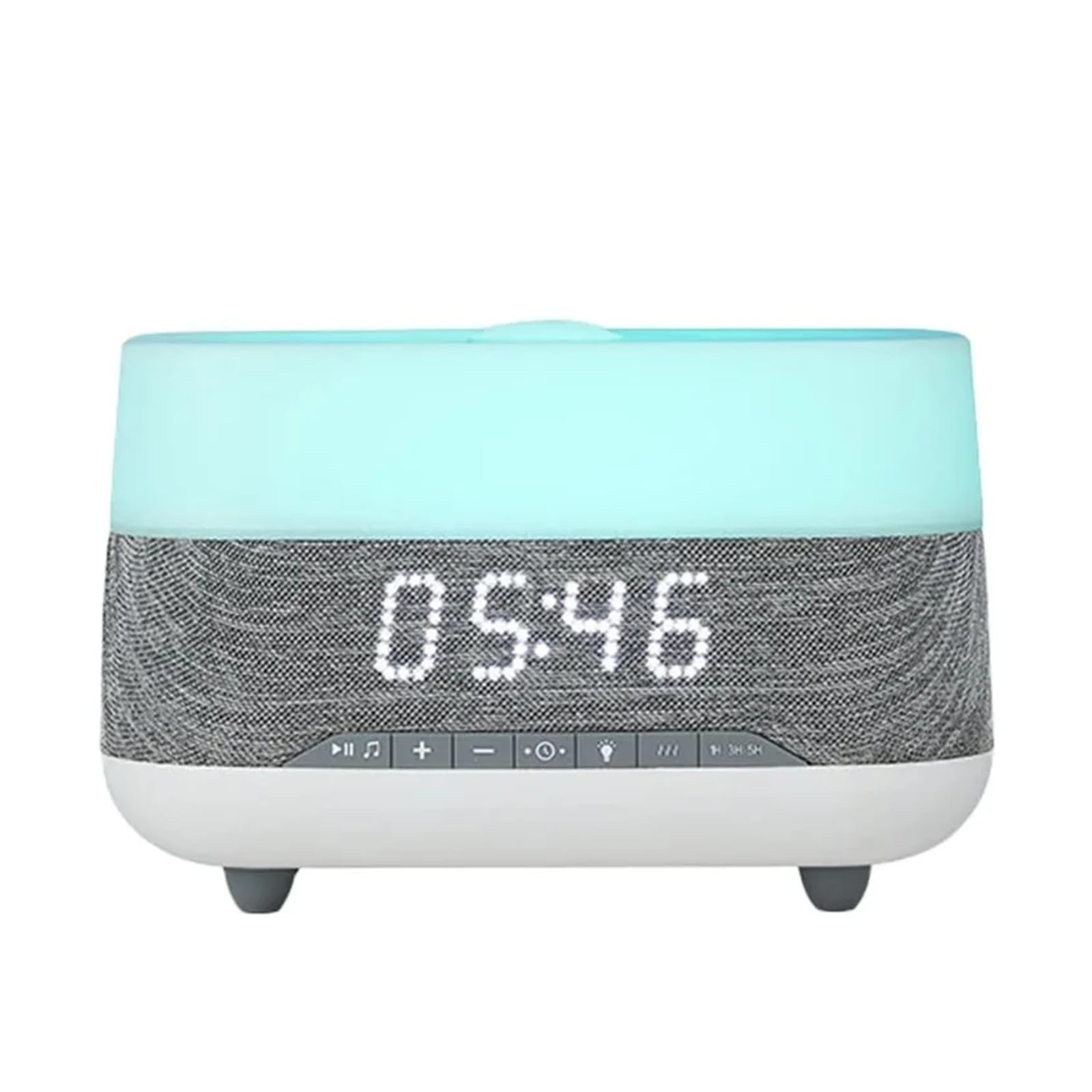 Humidificador, Nuevo altavoz Bluetooth con luz ambiental, despertador, humidificador for habitación inalámbrico, de frío 600 ml,para hogar y oficina
