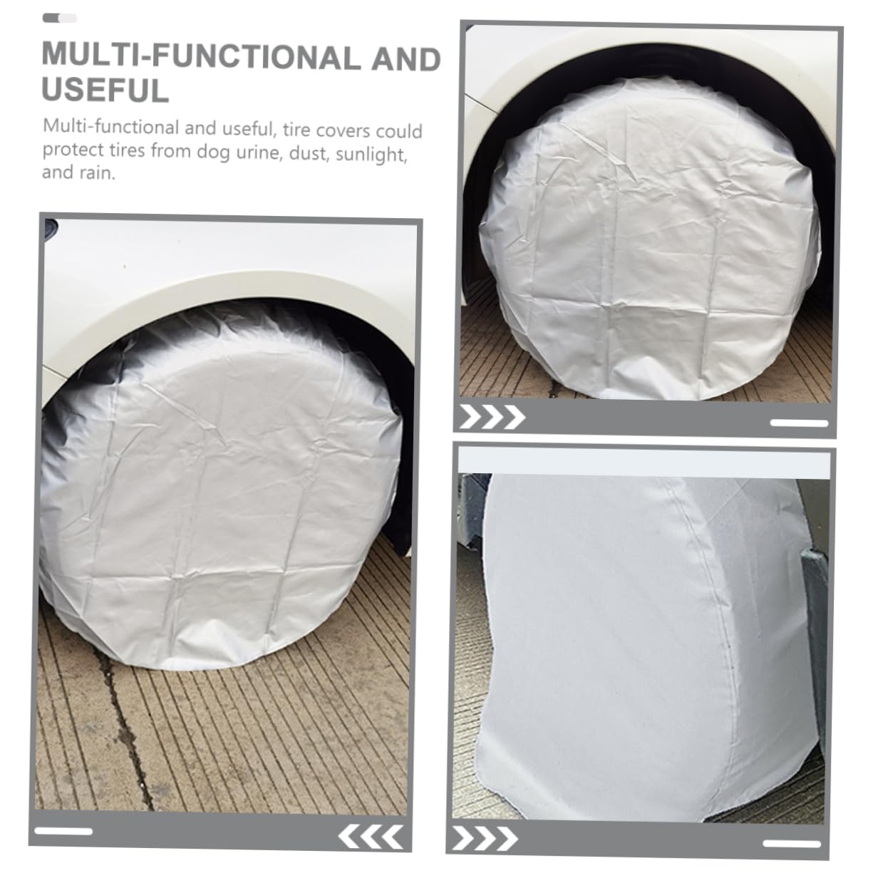 4piezas Fundas para Neumáticos De Autocaravana Protectores para Ruedas De RV y Remolque Fundas De Material para Al Aire y Protección De Neumáticos