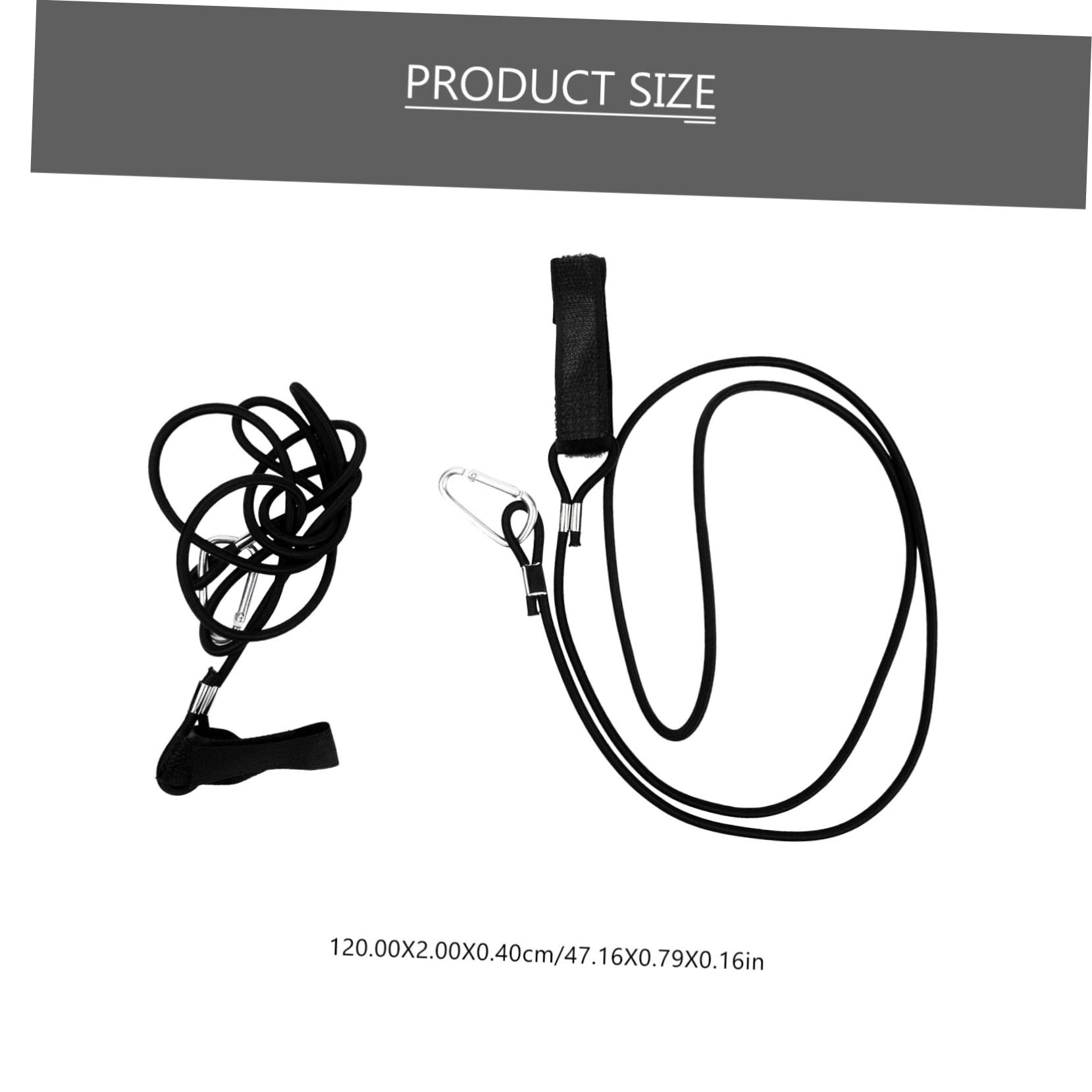 Gogogmee Kayak Canoe Paddle Safety Line 2pcs Elastic Cord Straps Locking Carabiner