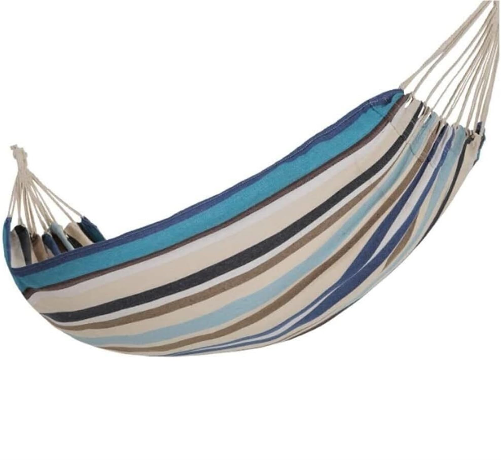 Hamak Ultralekki, Hammock 200x100 Cm Pojedynczy Hamak Ogród Wypoczynek Na Świeżym Powietrzu Grube Płótno Huśtawka Kempingowy Z Plecakiem na Kemping, na Zewnątrz(Blue)