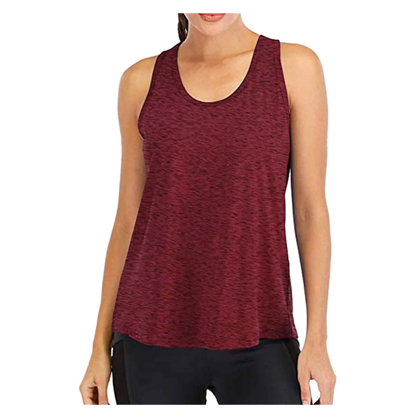 Canotte da allenamento da donna Camicie da donna fitness Camicetta da corsa allentata senza maniche da allenamento T-shirt sportive Abbigliamento sportivo da allenamento Canotta da yoga casual(B,XL)