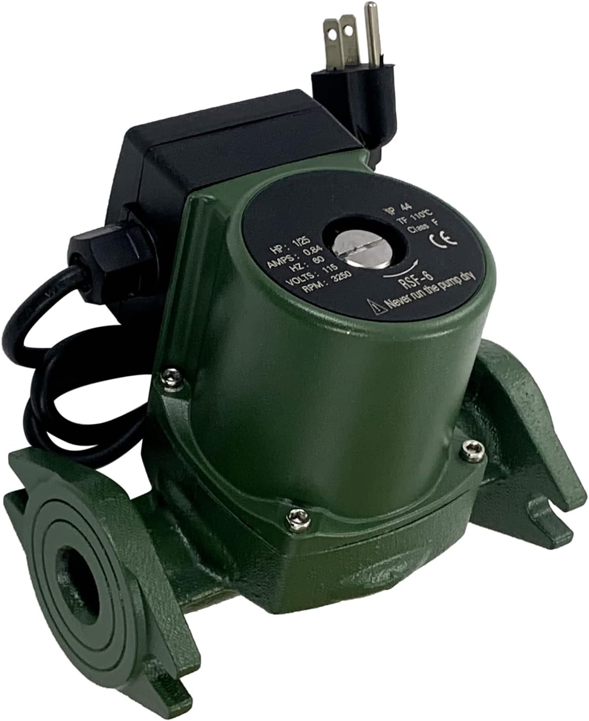 007-F5-7IFC 115V 1/25HP 0.84A 60HZ Cast Iron 3 Speed Hot Water Circulator Pump Compatible with Taco for Hydronic Heating Replace 007-F5-7I FC Green