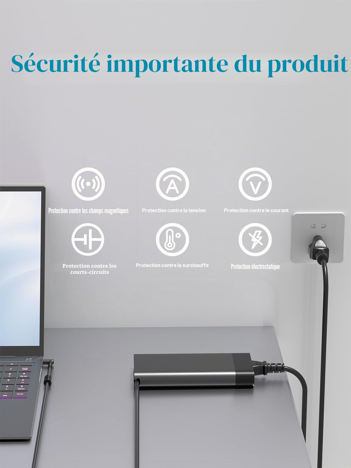 200W Chargeur pour HP Omen Victus Envy Pavilion 15 16 17 Pouces/ZBook 15 15v 17,Studio, Power, Fury, Create, Firefly G3 G4 G5 G6 G7 G8 G9 G10 G11 Ordinateur Portable Alimentation Adaptateur