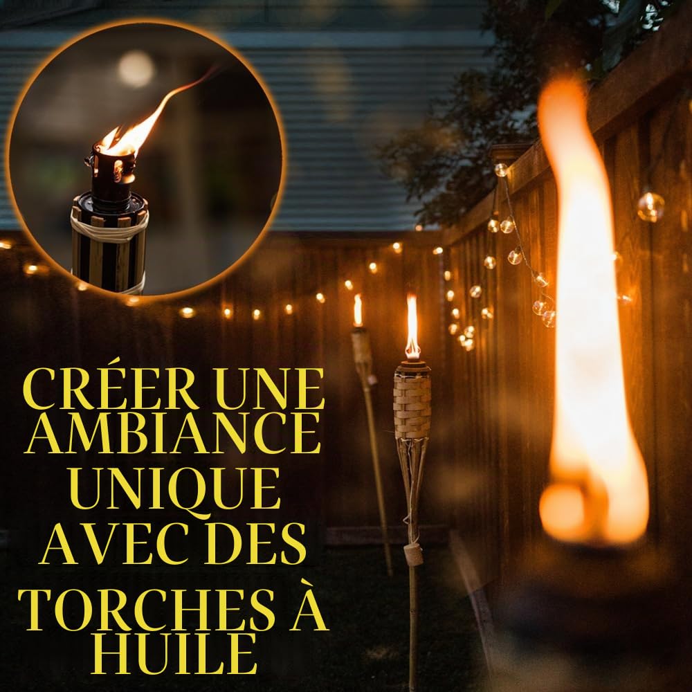 L'huile pour Huile de Lampe 1-24 Litres torche neutre lanterne bouteilles intérieur extérieur Flameup, Numéro:6 L