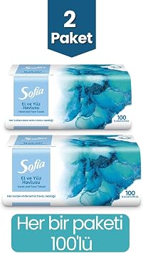 Sofia El Ve Yüz Havlusu 100'Lü X 2 Adet