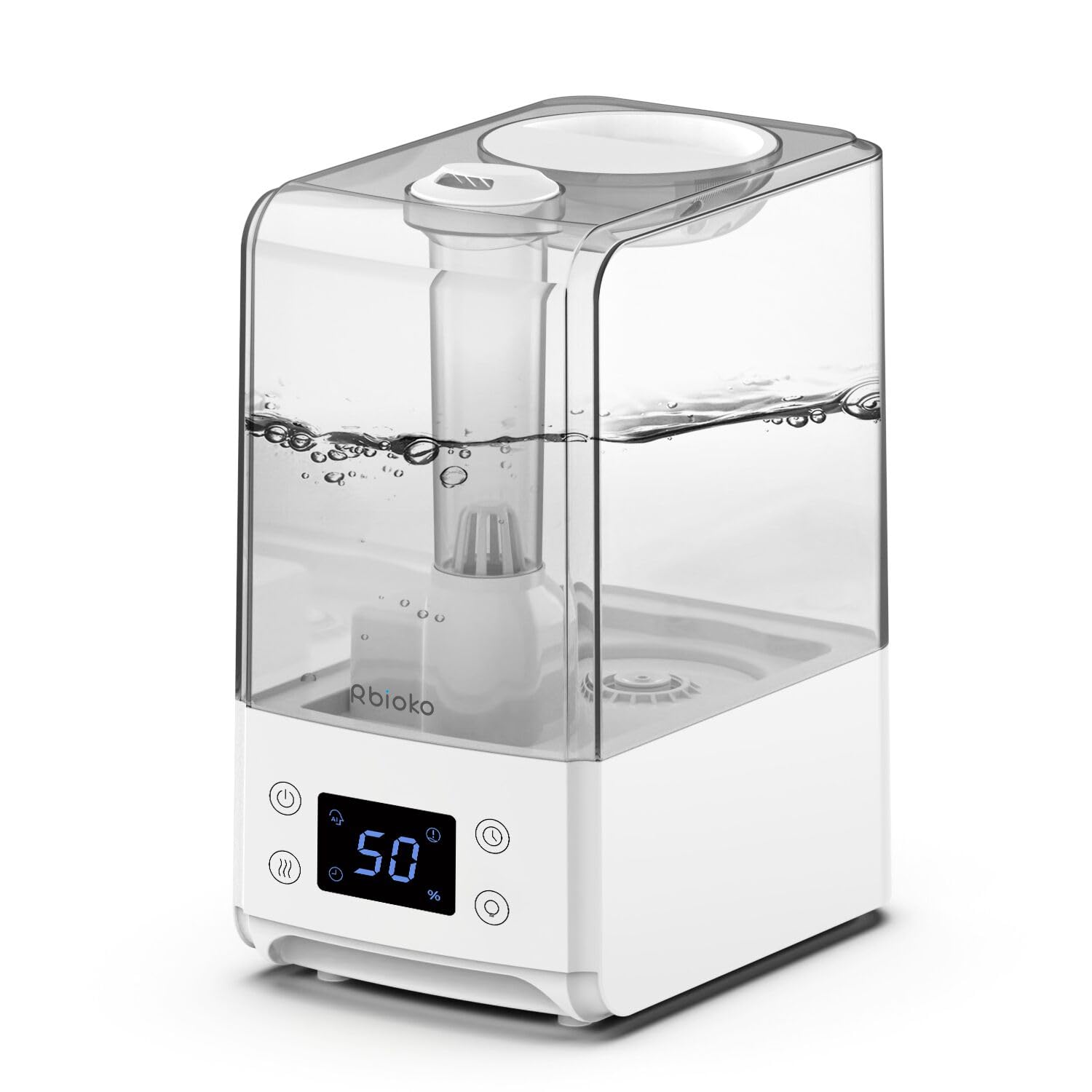 6.5L Smart Humidifiers for Large Room Bedroom Home, Cool Mist Ultrasonic Vaporizer, Auto Humidify Control for Baby and Plants, Essential Oil Diffuser with Night Light, Timer