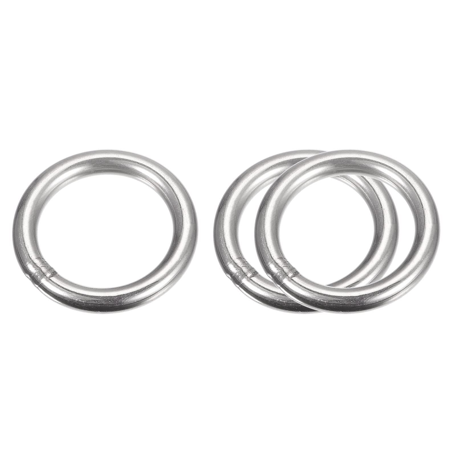 12x Edelstahl-O-Ringe 30 Mm – 308er Metall, Geschweißt – 3 Mm Dick – Für Gepäck, Hunden, Paracord, Camping & DIY