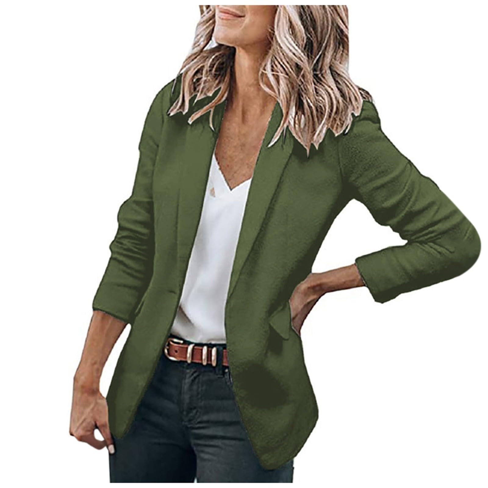 Blazers for Women Casual Oversized Open Front Long Sleeve Jackets Work Office Suit Blazer Business Casual Outfits 2025