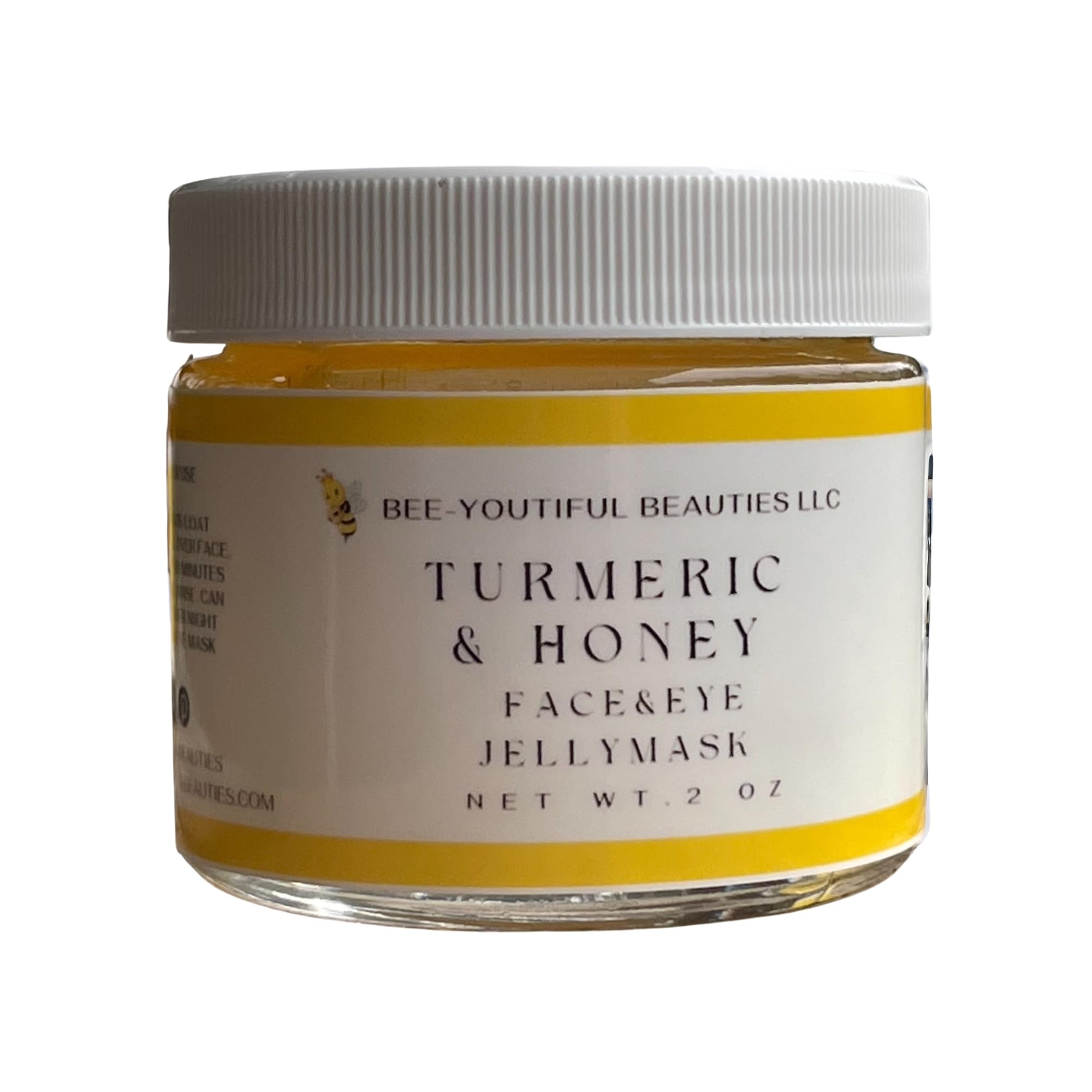 Bee-Youtiful Beauties Turmeric & Honey Face and Eye Jelly Mask | Skin Brightening Mask with Turmeric | Soothing Hydrating Face Masks Skincare