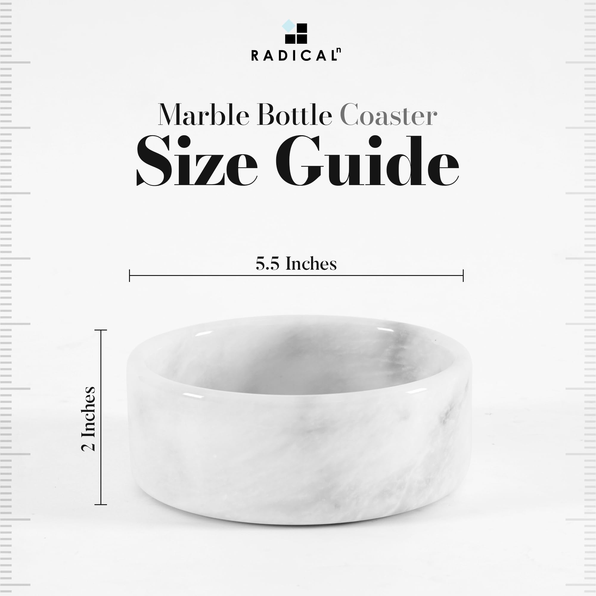 Posavasos de mármol para botellas de vino de 5.5 pulgadas, blanco hecho a mano, elegante soporte para botellas de piedra y soporte de vino, elegante decoración de bar y comedor en el hogar 6