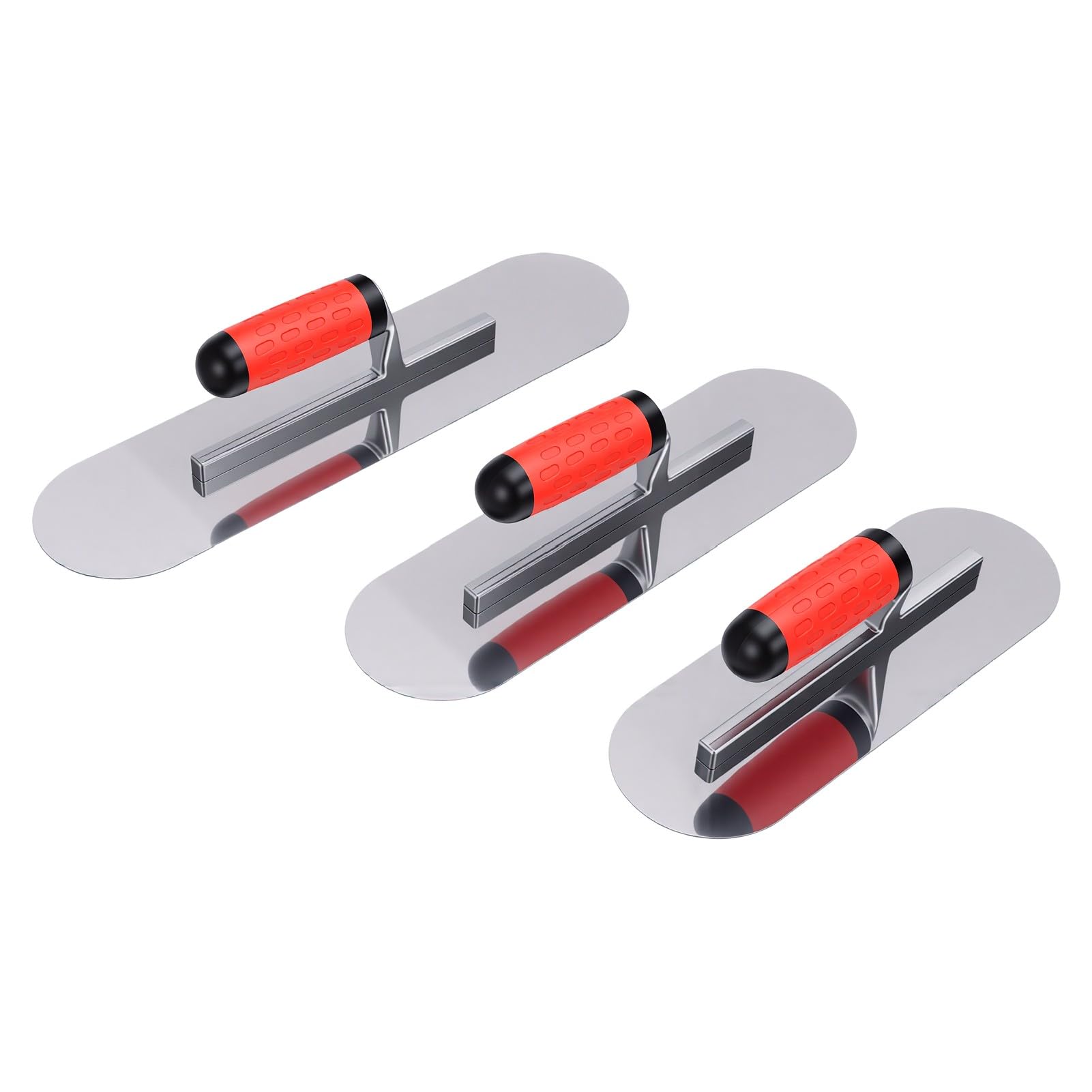 EMUKOEP Ensemble de 3 Truelles de Finition en Acier Inoxydable, 12-14-16