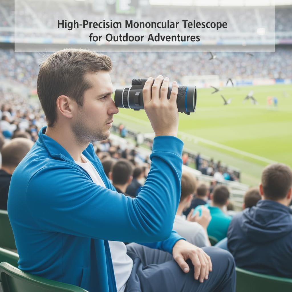 80x100 Monocular Telescope for Adults High Power - HD Spotting Scope with Smartphone Adapter & Portable Tripod - Clear Vision for Bird Watching, Concerts, Travel, Hiking (Classic Black)
