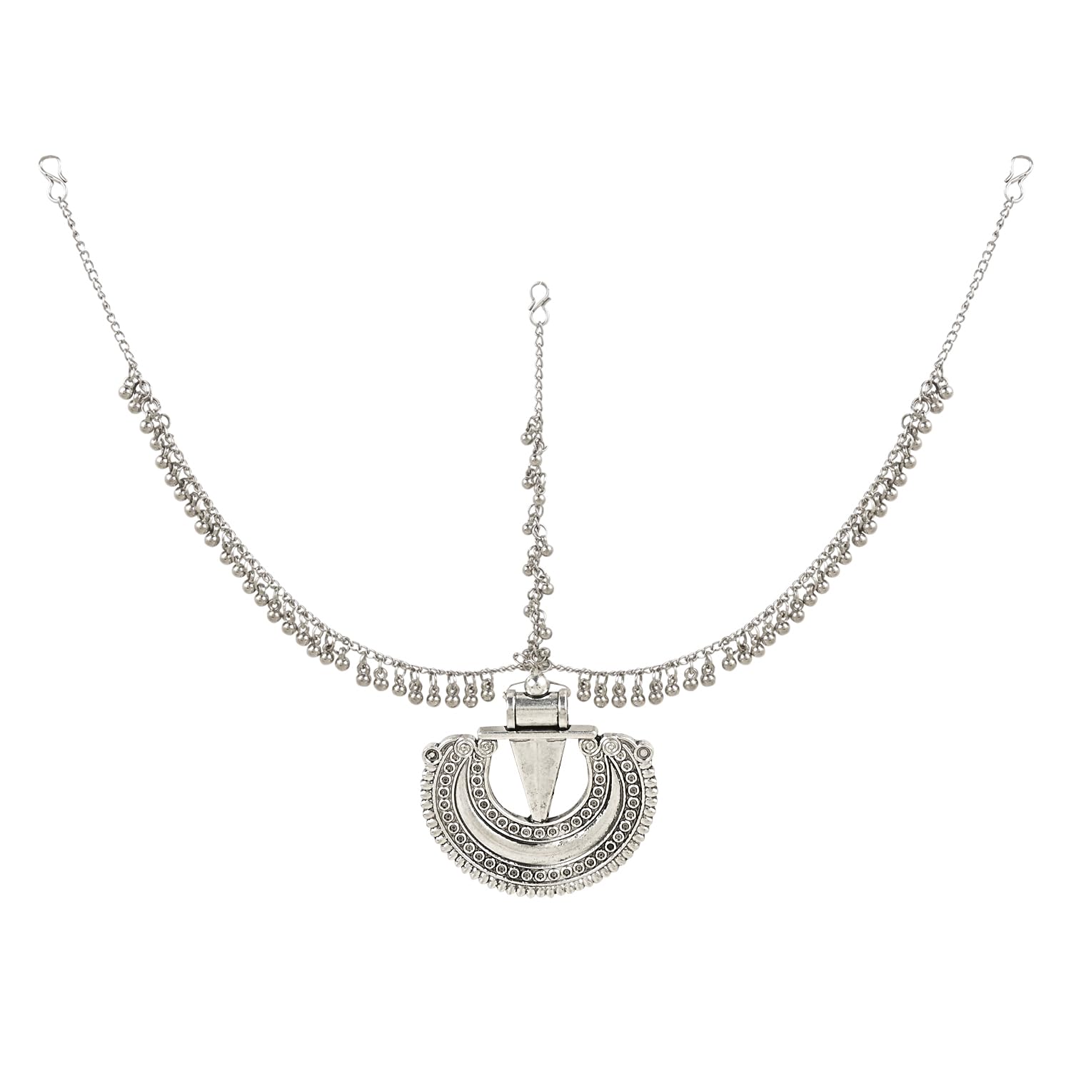 I Jewels Navratri Ethnic Silver Oxidised Mathapatti with Ghungroo Embellishments for Women and Girls (T2121OX) (B0CHDY9BLD) Amazon Price History, Amazon Price Tracker
