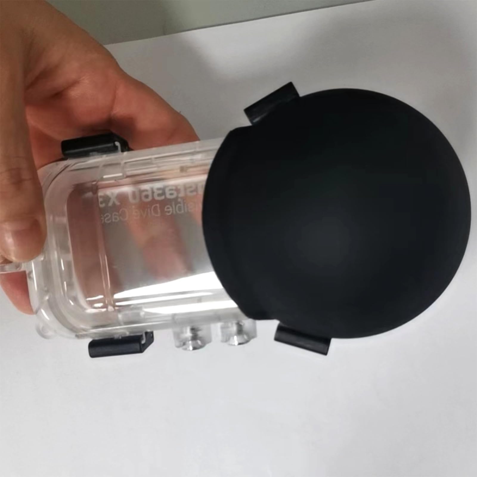 Funda impermeable para cámara de buceo/funda de silicona, carcasa subacuática ligera para accesorios impermeables de 360 grados