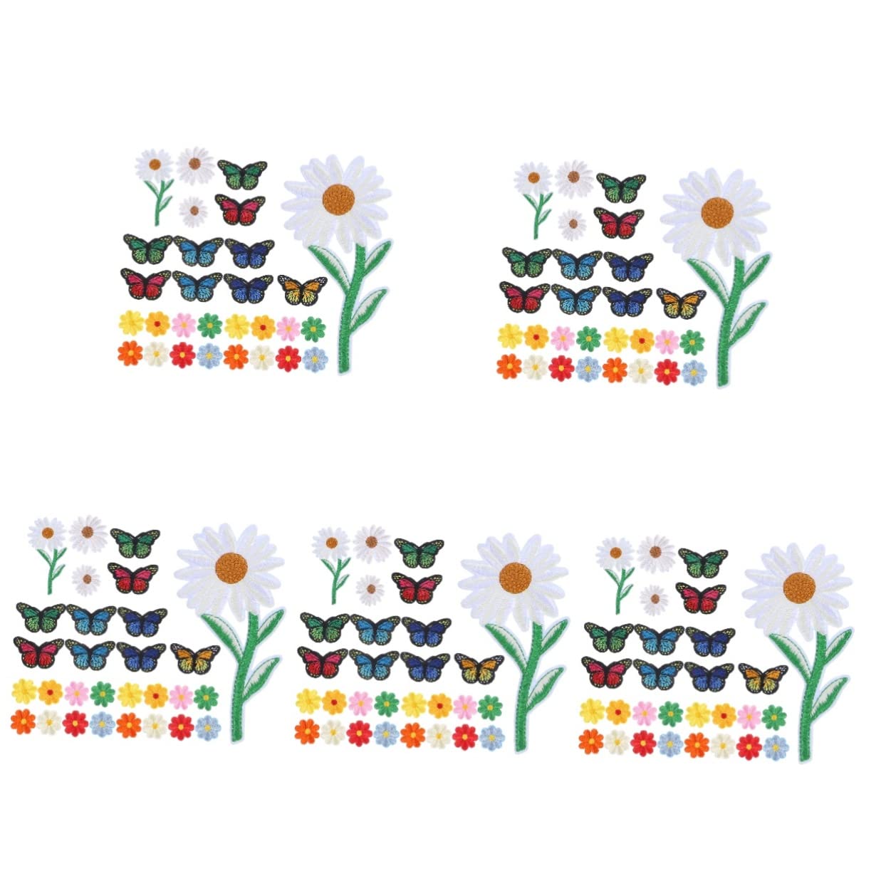 STOBOK 195piezas Parches De Flores y Para Ropa Parche Termoadhesivo Para Decoración y Reparación De Apliques De Costura