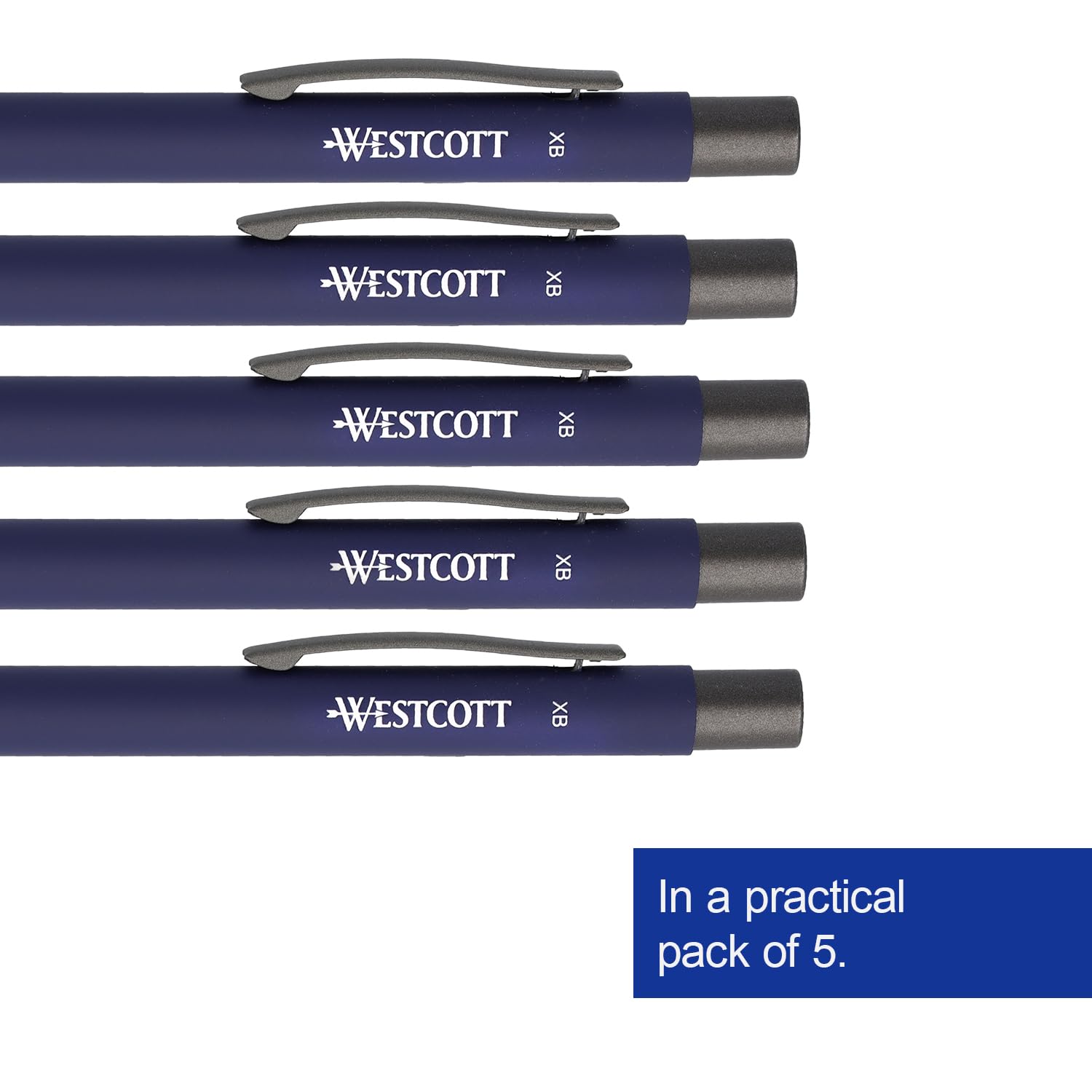 Westcott PRIMESOFT ballpoint pen 5 pieces Blue, 1 count (Pack of 5) - Image 4