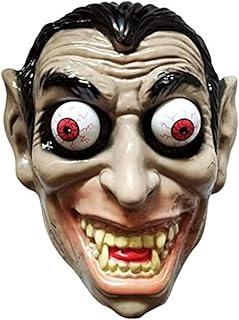 قناع وجه رعب مزود باضاءة ال اي دي، مناسب للحفلات التنكرية والهالووين