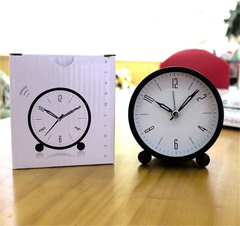 Small Alarm Clock Student Mute Bedside Personality Lazy Children Electronic Luminous Dormitory(Black) image 2