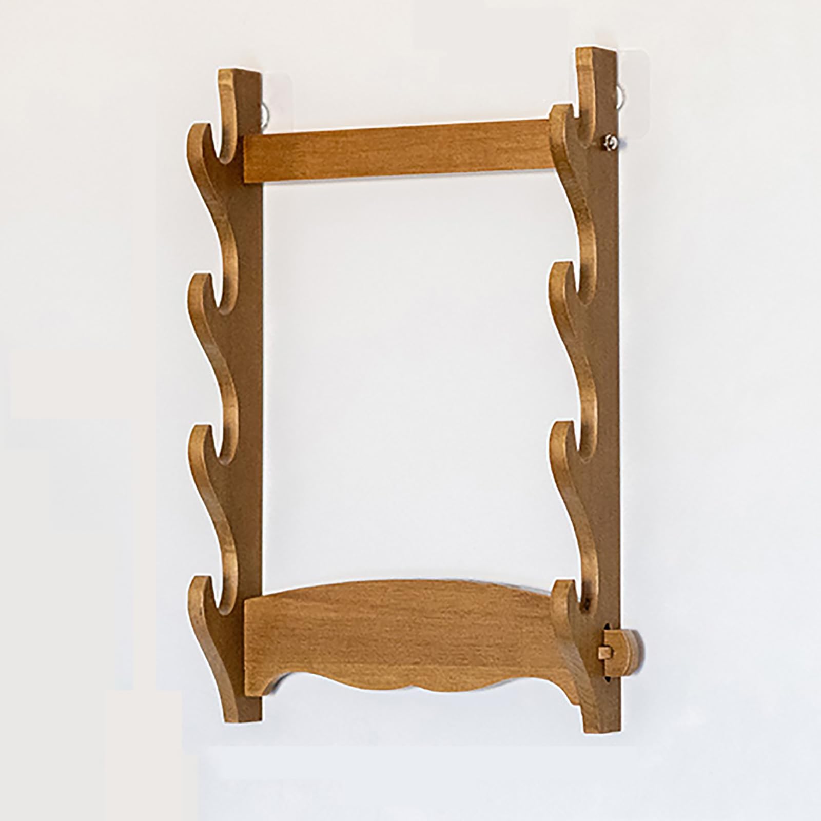 HJHUUA Wall Mount Sword Rack Display Hanger Holder,Sword Stand Wood Sword Holde,Wall Hanging Sword Display Rack,for Katana Wakizashi Tanto Support All Swords