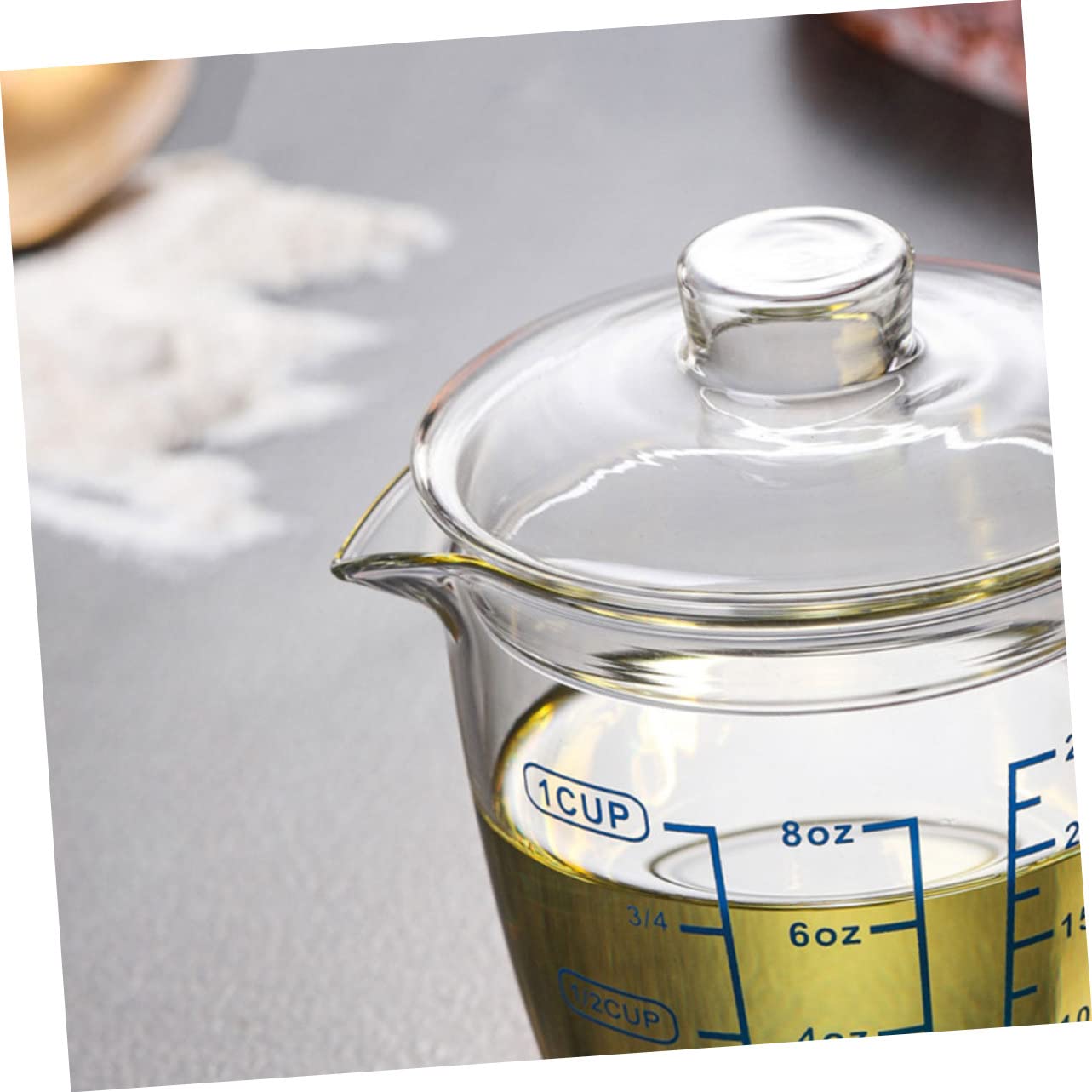 Glas Messbecher Mit Skala Für Heimgebrauch Küche Und Bäckerei Aus Hochwertigem Glasmaterial Und Präzise Zum Messen Von Flüssigkeiten Und Zutaten