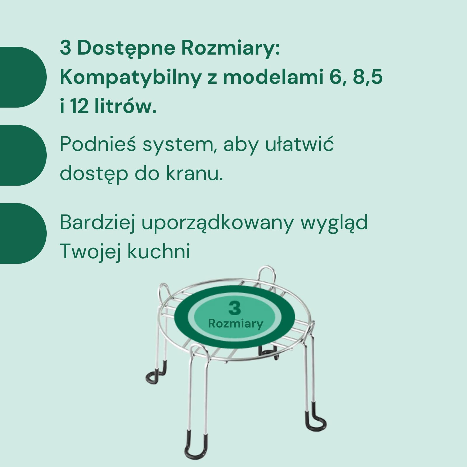 British Berkefeld Stojak do systemu grawitacyjnego 8,5 l | Stojak ze stali nierdzewnej, z antypoślizgowymi gumowymi nóżkami, 25 dł. x 25 szer. x 18 wys.