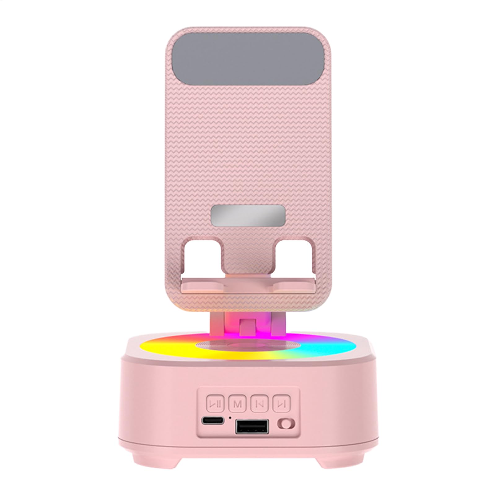 Soporte para teléfono con altavoz portátil para evitar caídas y mal audio 8