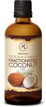 Coconut Oil 100ml - Fractionated - Cocos Nucifera Oil for Beauty - Massage Oil - Wellness - 100% Pure & Natural - Base Oil - Odorless - Intensive Face Treatment - Body Care - Skin - Hair