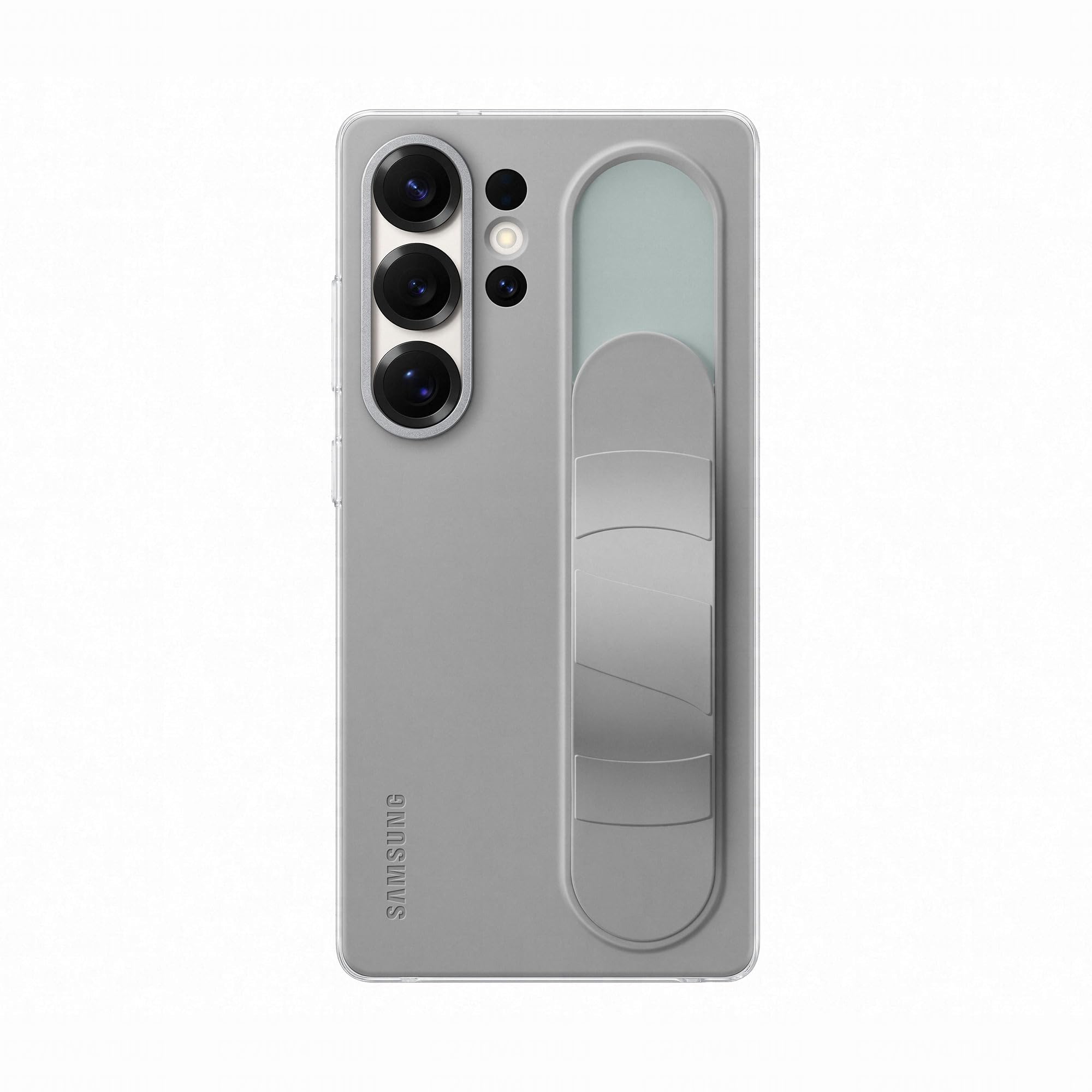 SAMSUNG Standing Grip Case cover con cinturino e funzione cavalletto per Galaxy S25 Ultra, Gray
