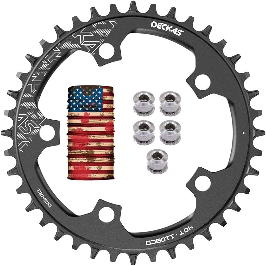 110mm BCD Single Chainring 110BCD Full Alloy CNC, Second Generation Narrow Wide Technology, 4-Bolts 5-Bolts Opition, 36/38/40/42/44/46/48/50/52/54T, for 7/8/9/10/11/12 Speed
