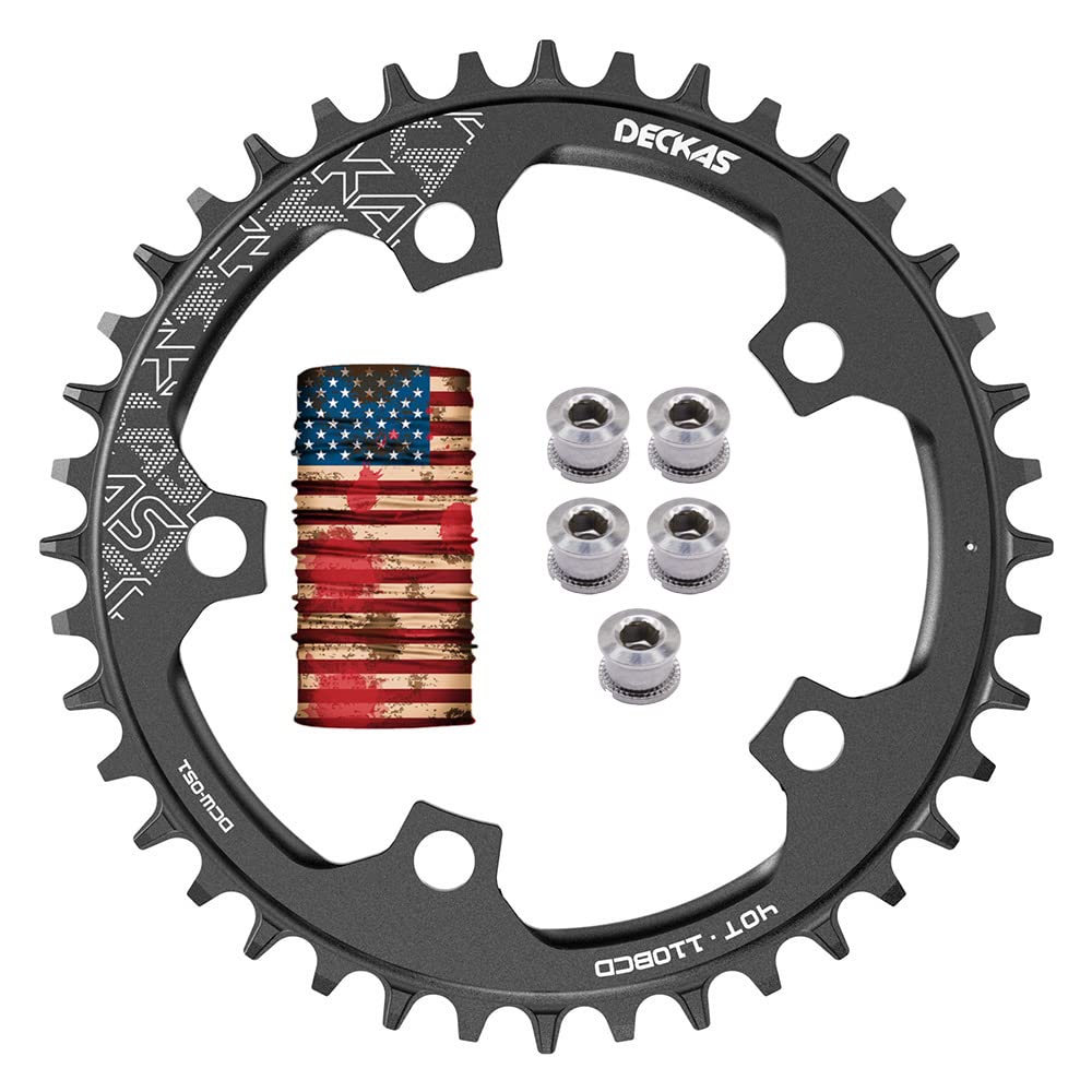 110mm BCD Single Chainring 110BCD Full Alloy CNC, Second Generation Narrow Wide Technology, 4-Bolts 5-Bolts Opition, 36/38/40/42/44/46/48/50/52/54T, for 7/8/9/10/11/12 Speed