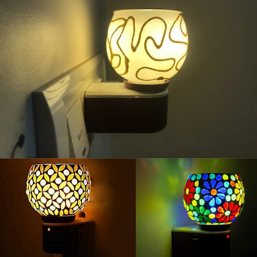 Electric Ceramic Kapoor Dani | Camphor Diffuser | Incense Burner Holder | Aroma Diffuser with Night Lamp for Home, Office | Bakhoor Dani with On/Off Switch (Multi Design)