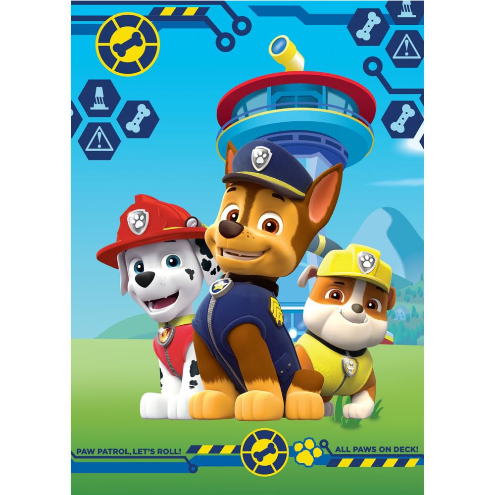 Brandmac Boys Blue Paw Patrol Kids Fleece Blanket 140 X 100 Cm