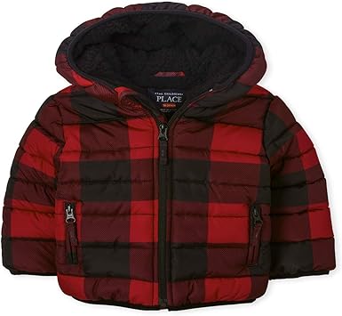 plaid bubble jacket