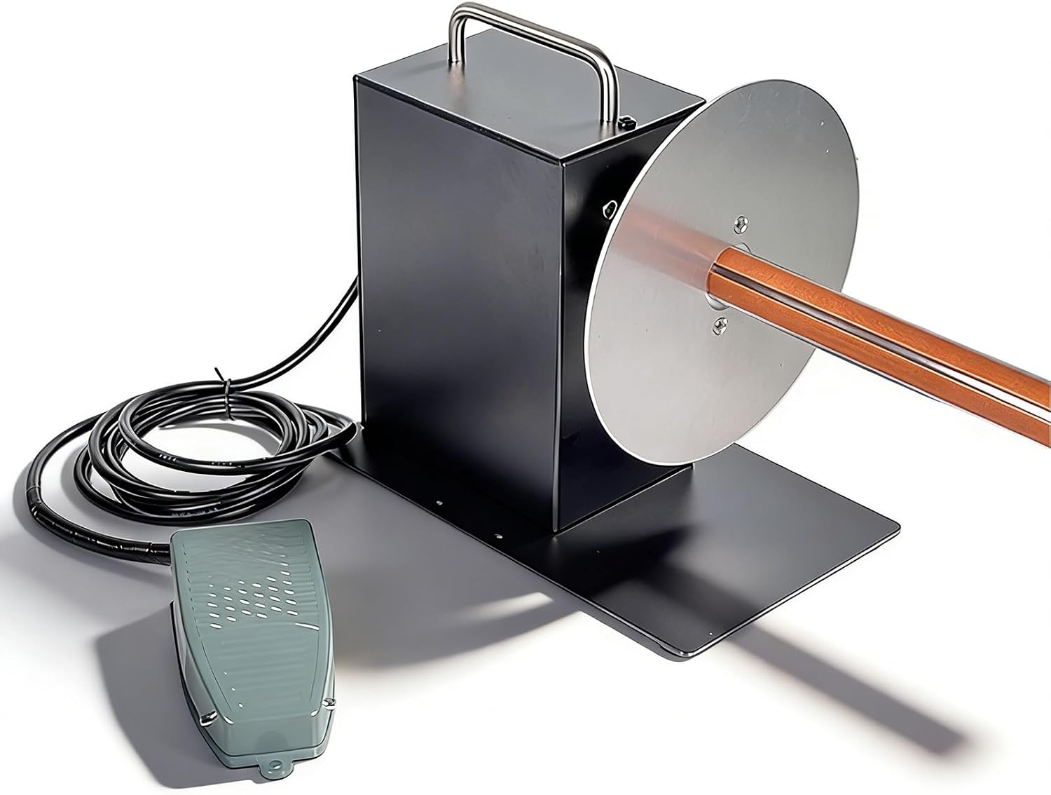 Poster Rewinder, Wide-Width Material Rewinder, 400 RPM, 175mm Disc, Adjustable Speed, Direction, Foot Switch, For Posters, Wallpaper, Plasticv(60cm/23.6in)