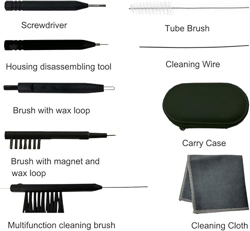 Miniatura 8 de 8 herramientas de limpieza de amplificador de audífonos auricularesAirpods limpiadores de cepillos con funda