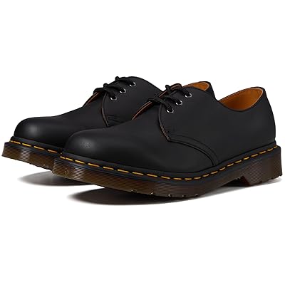 Dr. Martens 1461 3 Eye Gibson Lace up casual Shoes Black Nappa Leather