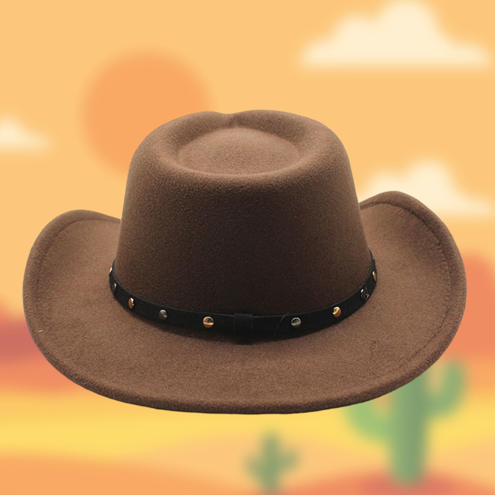 Raveparty Brown Cowboy Hat - Image 3