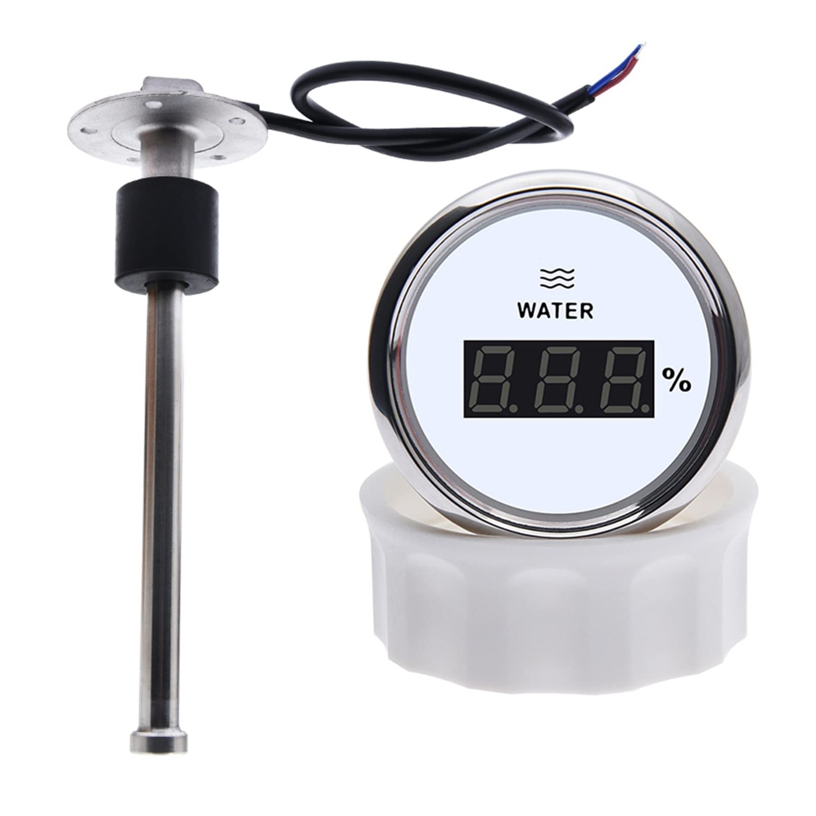 Cfwwsaq I Liquid Level Meter, Marine Water Level Gauge Sensor 0-190 Ohm Fit For Boat Car Water Level Gauge With Red Backlight(375Mm)