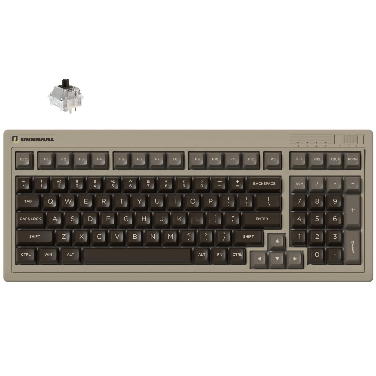 Amazon.com: FL·ESPORTS OG98 Retro Tri-Mode Mechanical Keyboard, 96