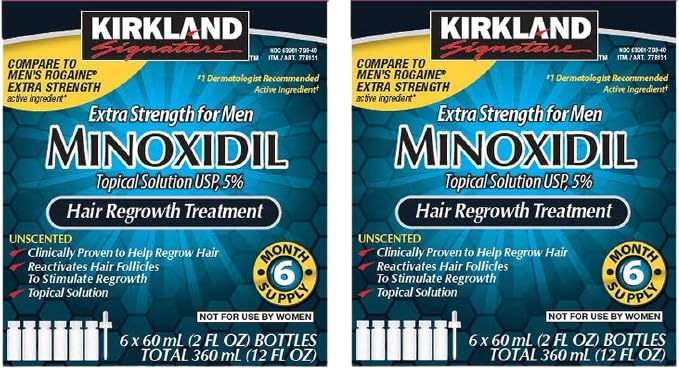 Kirkland Signature_Minoxidil Espuma para hombres 5% extra fuerte crecimiento del cabello (paquete de 2)