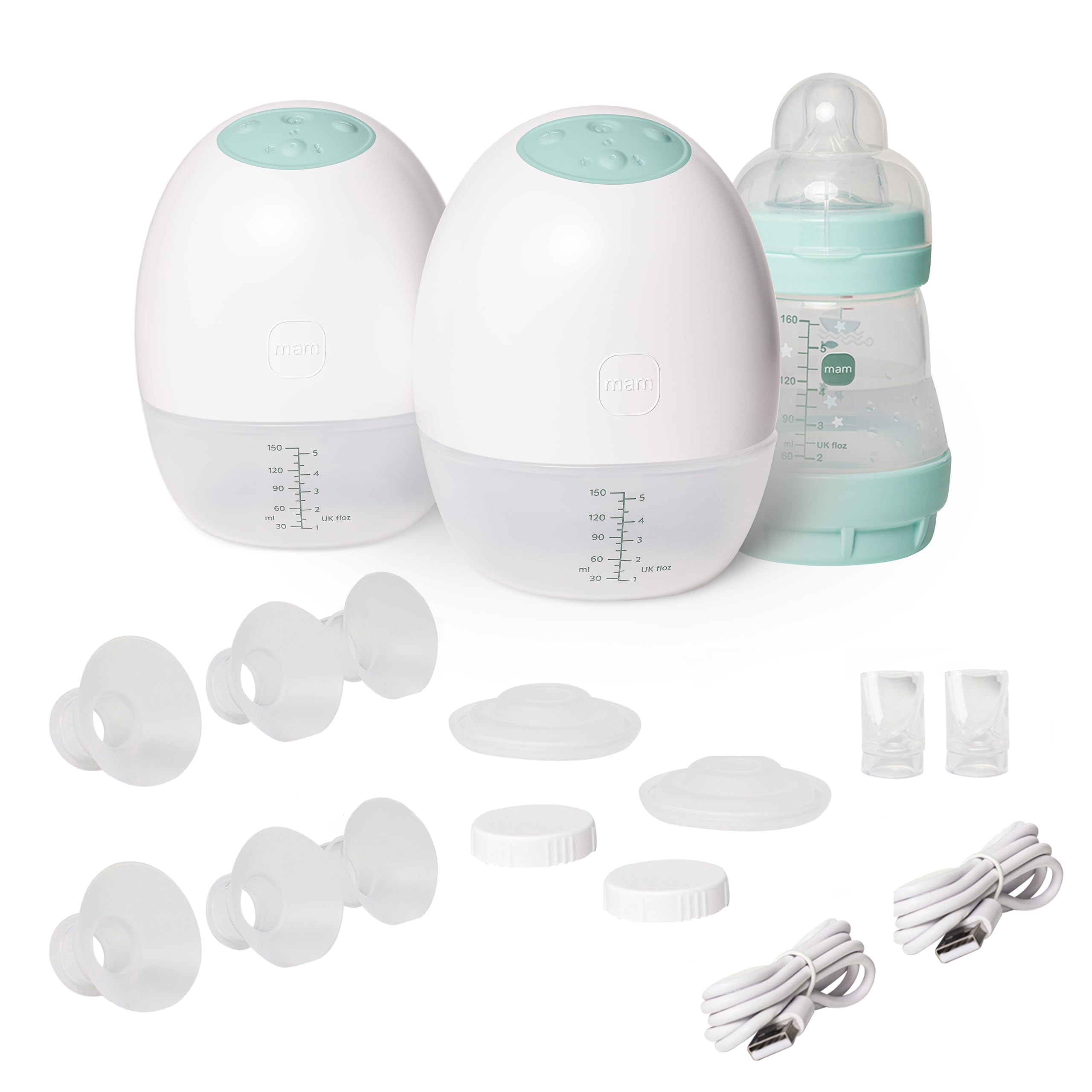 MAM Move Doppelmilchpumpe Elektrisch | Handsfree ohne Schläuche oder Kabel | Passt dank Schlankem Design in Jeden BH | mit 3 Modi für Effizientes & Diskretes Abpumpen - 4