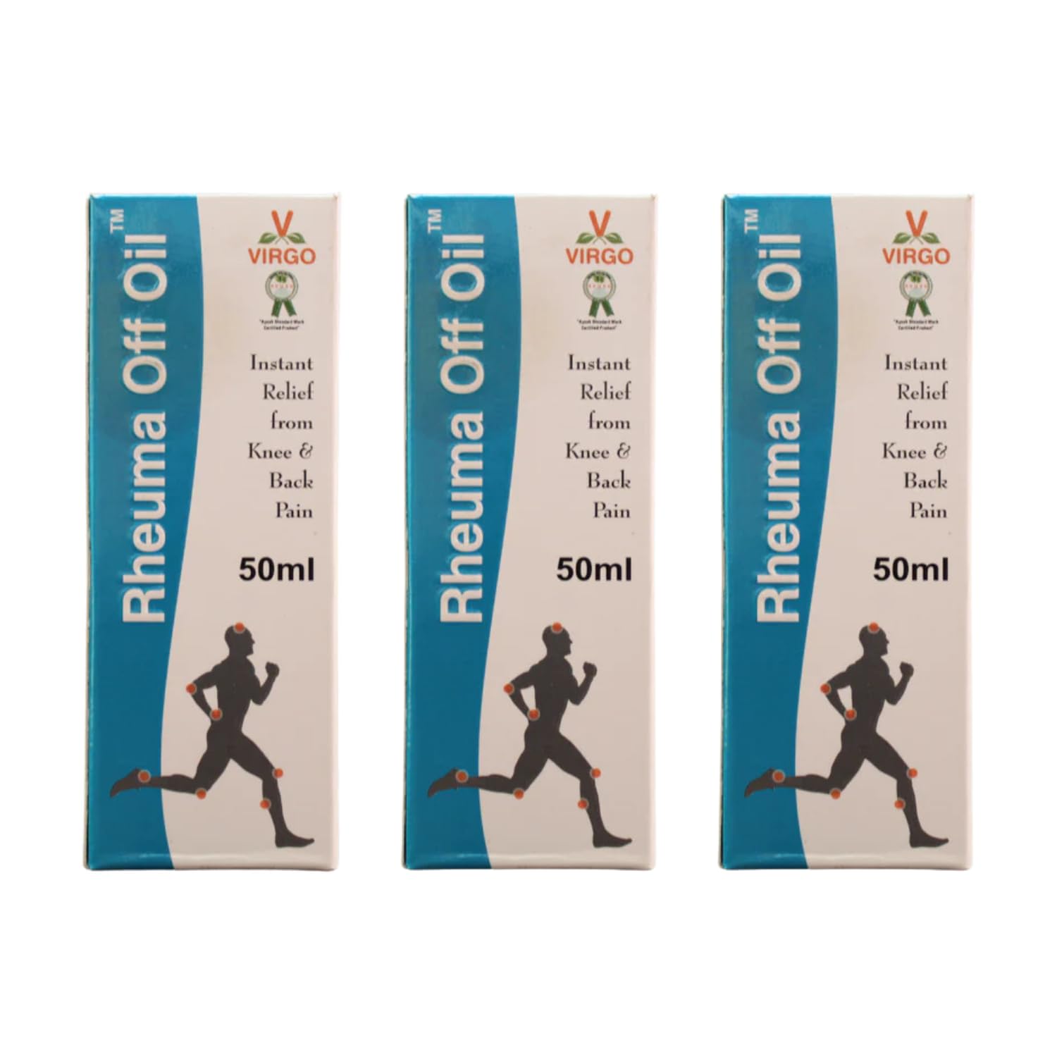 VIRGO Rheuma Off Ayurvedic Instant Pain Relief Massage Oil with Natural Clove, Cinnamon & Mahanarayan Oils | Quick Relief Oil for Joint, Back, Knee, Shoulder, Sciatica & Muscle Pain | Made With Natural Herbs 50_ml each (Pack of 3) (B0CNXYQMGJ) Amazon Price History, Amazon Price Tracker