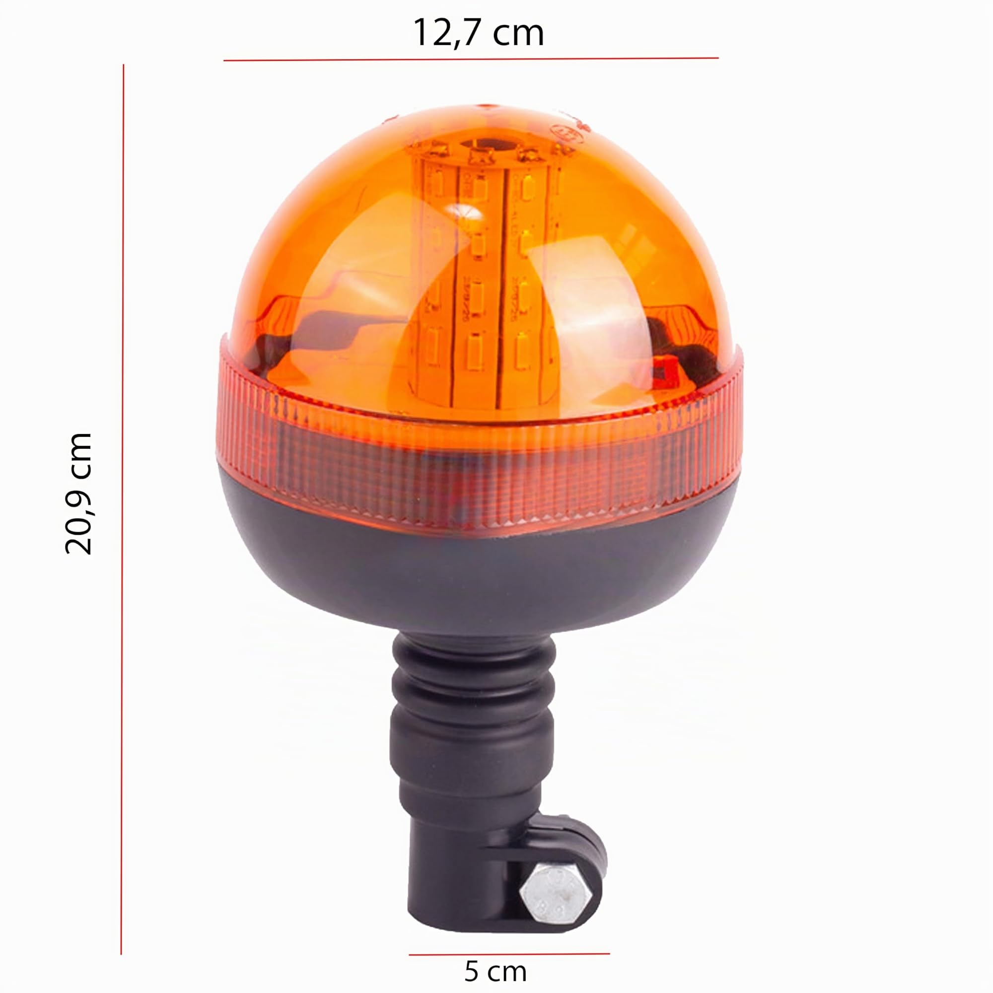 Retoo Gyrophare d'avertissement, 12V-24V, Clignotant, Lumière Orange LED, Gyrophare étanche pour Chariot élévateur, Tracteur, Chariot de Golf, Car, Bus, 12,7 x 12,7 x 20,9 cm