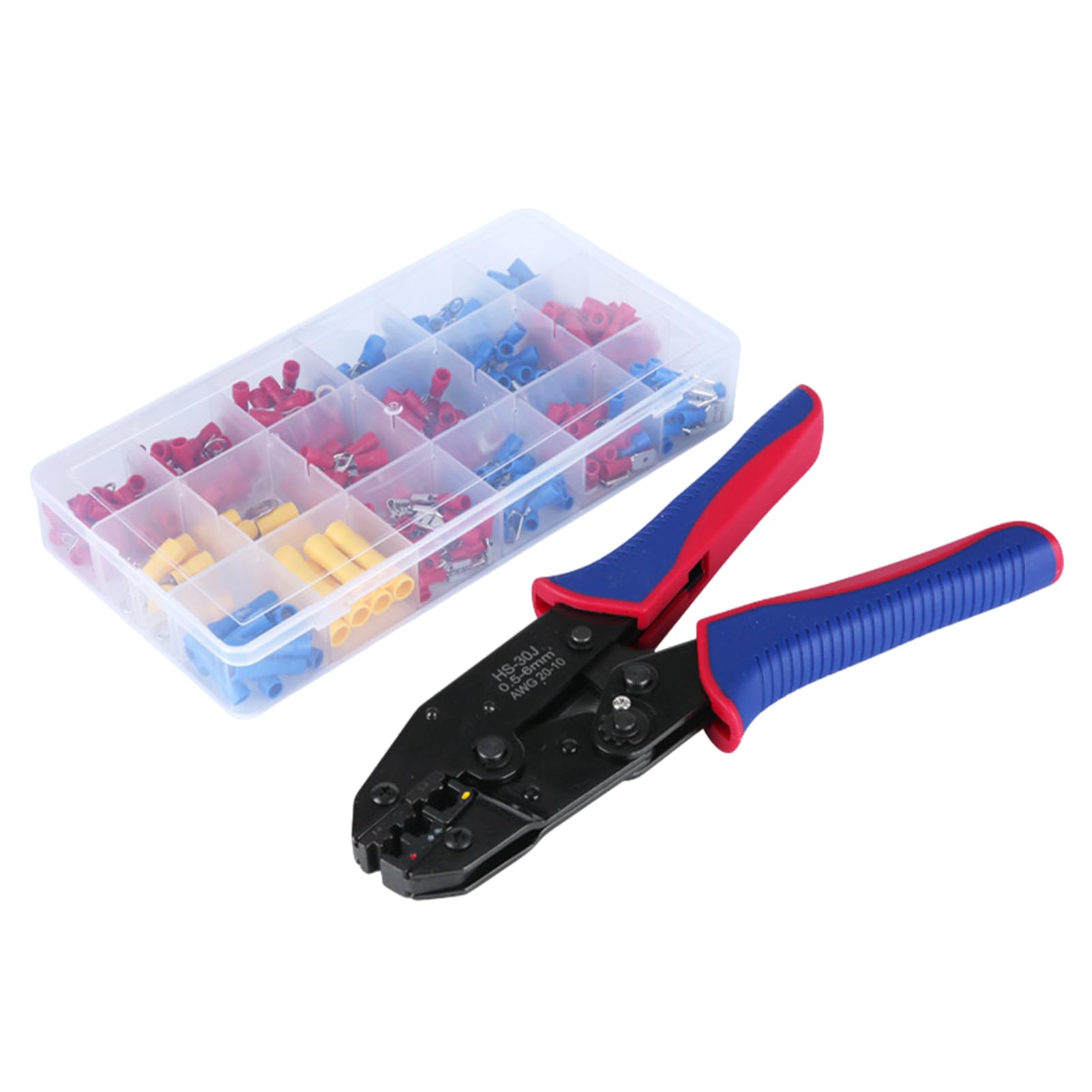Crimping Tool Set including 300pcs Electrical Connectors - Wire Terminal Kit for Spade Connectors and Insulated Applications - Image 4