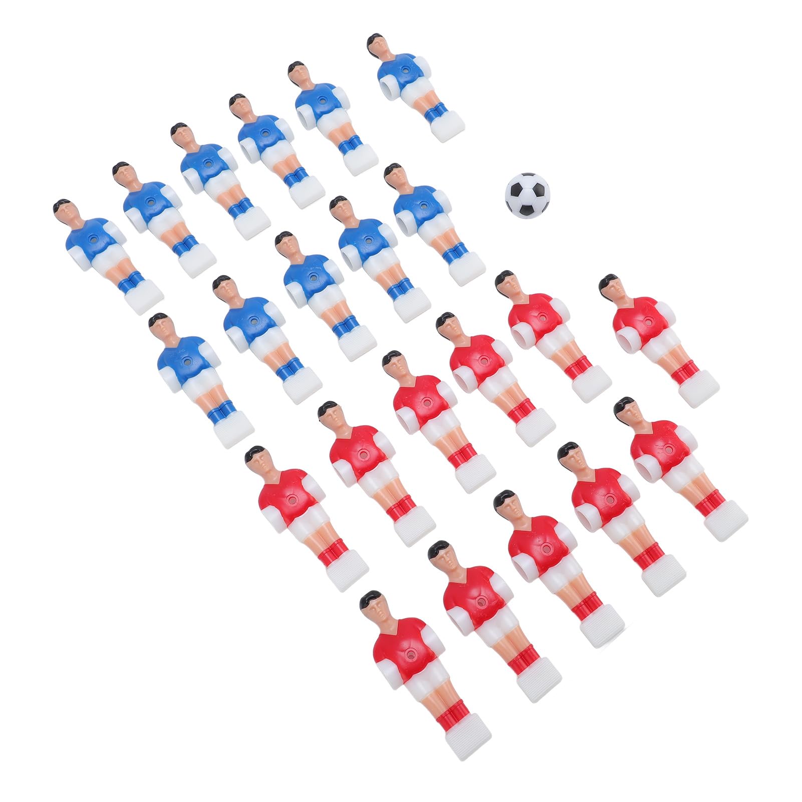 22pcs Foosball Players Replacement in Red and Blue, with 32mm Black White Ball, Great for 4824 Foosball Table