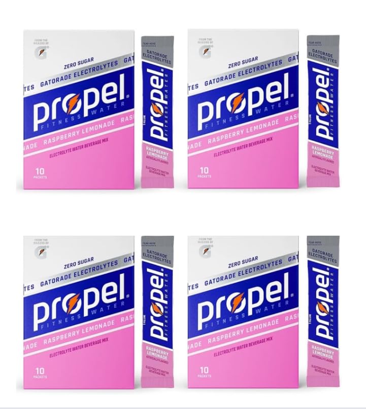 Propel Zero Sugar Electrolyte Powder Packets, 10 count pack of 4 ...