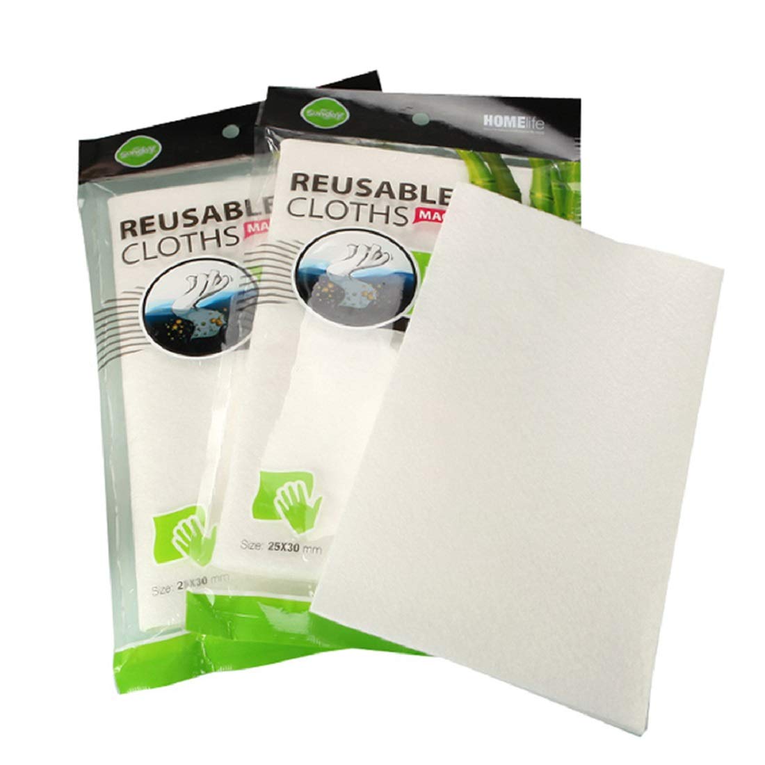 BlueFinger Reusable Kitchen Wipes - Pack of 6: Washable, Highly Absorbent Cleaning Cloth for Kitchen, Bathroom, Windows, Dusting, etc.